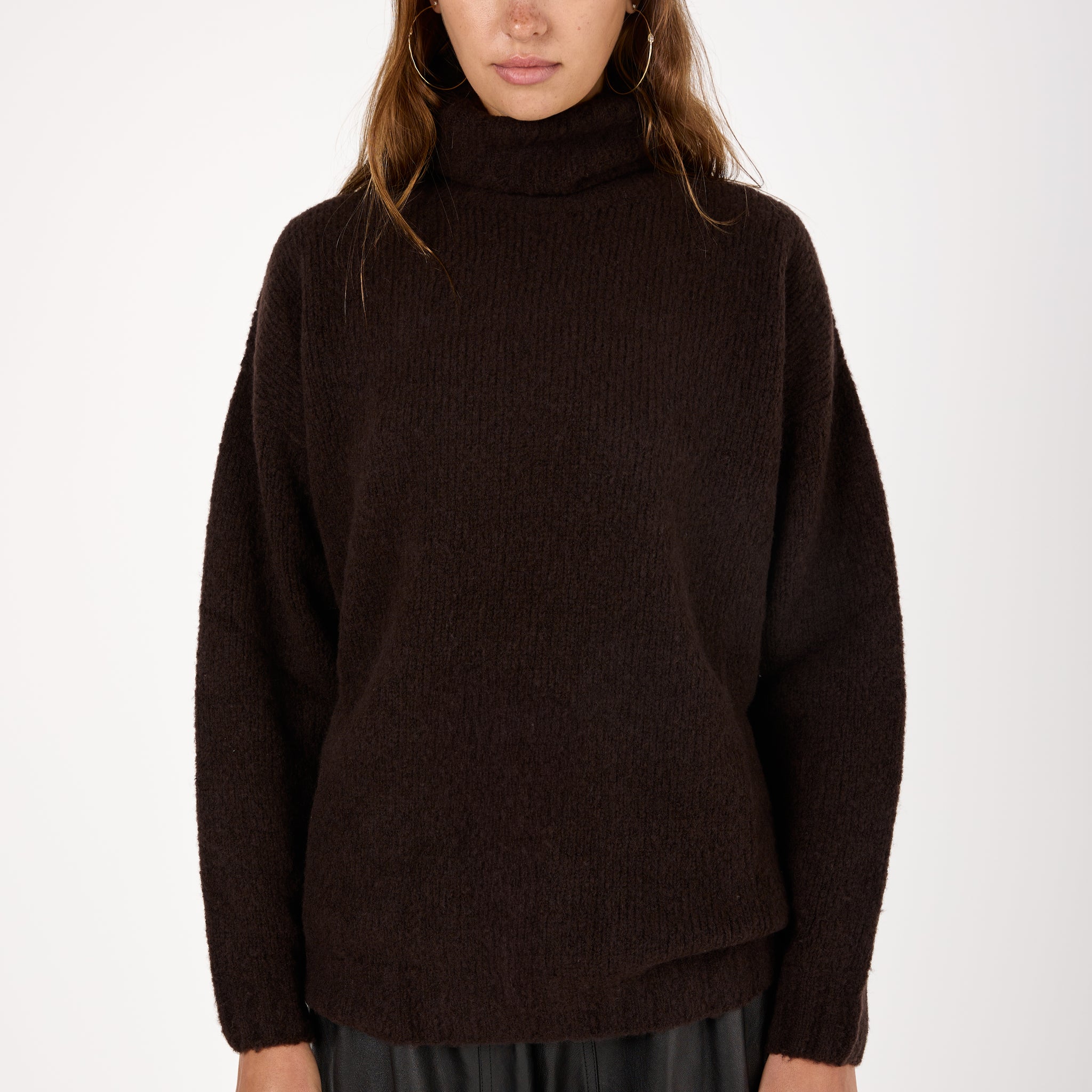 Wool Knit Sweater in Moro