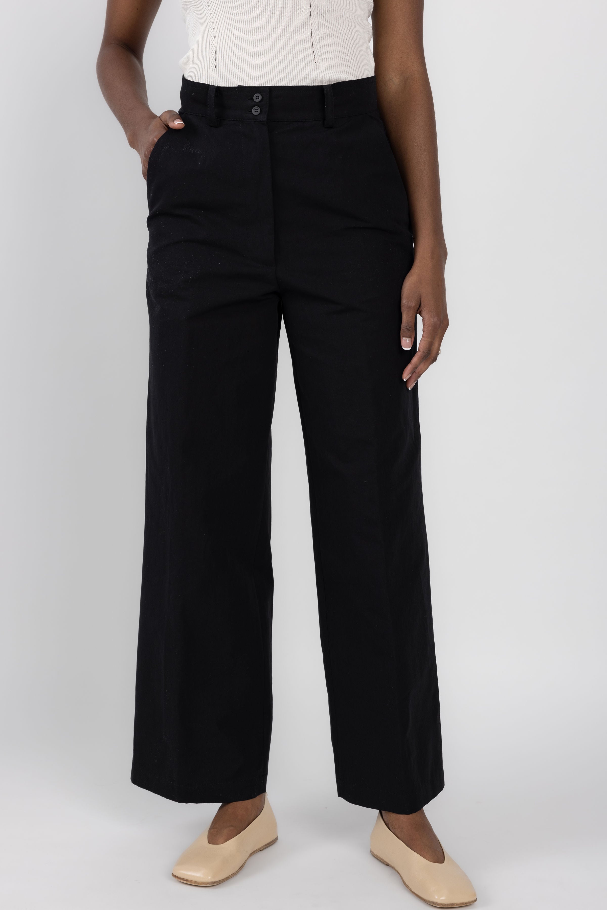 Woven Pant in Nero