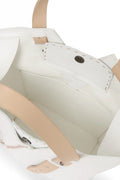 HENRY BEGUELIN Bisaccia Mousse Leather Bag in Bianco