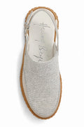 HENRY BEGUELIN Cotton Intreccio Canapa Slingback Sneaker in Polvere