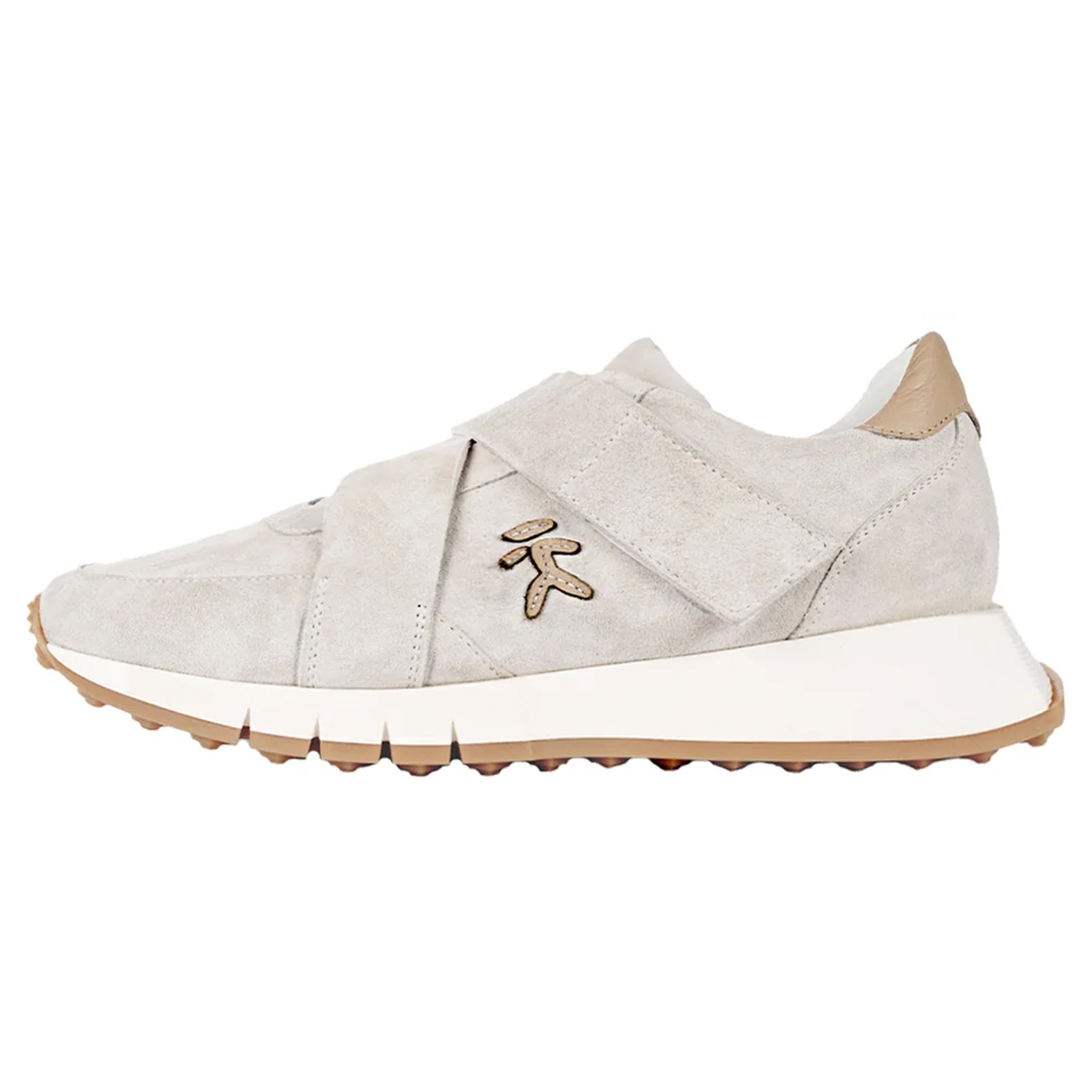 HENRY BEGUELIN Leather Strappi Sneaker in Gesso