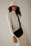 HENRY BEGUELIN Marinella Messico Small Leather and Fur Bag in Lapin Nero