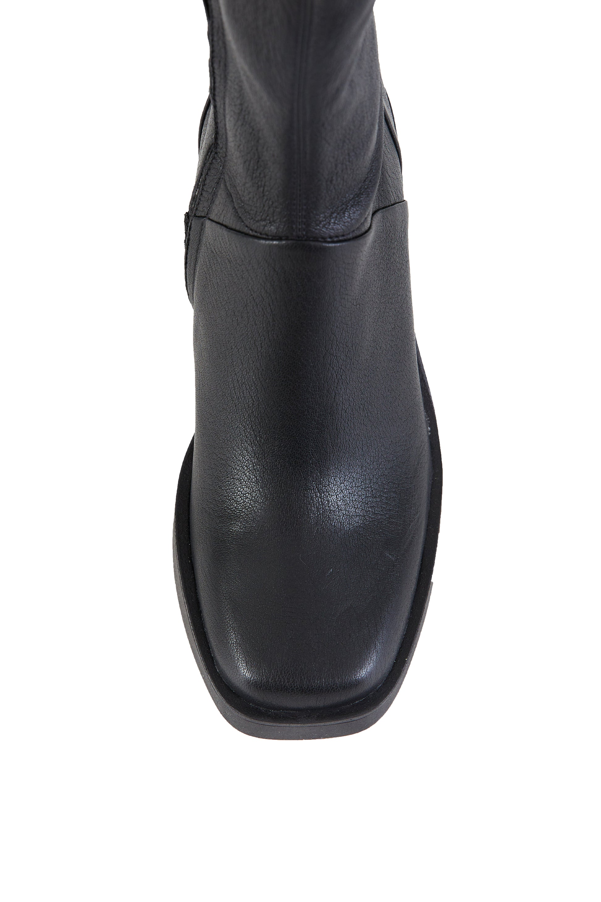 HENRY BEGUELIN Old Iron Stretch Leather Boot in Nero