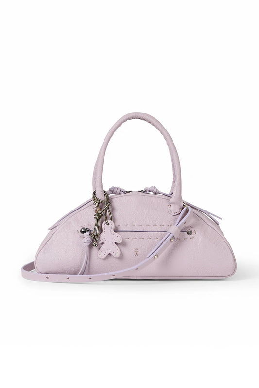 HENRY BEGUELIN Paris Martellato Leather Bag in Glicine