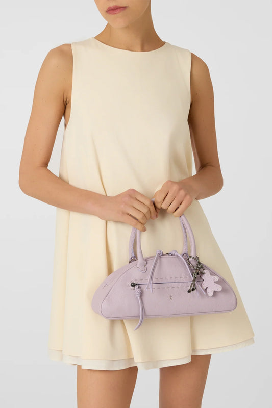 HENRY BEGUELIN Paris Martellato Leather Bag in Glicine