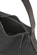 HENRY BEGUELIN Simphony Intreccio Washed Leather Bag in Nero
