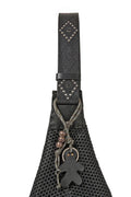 HENRY BEGUELIN Simphony Intreccio Washed Leather Bag in Nero