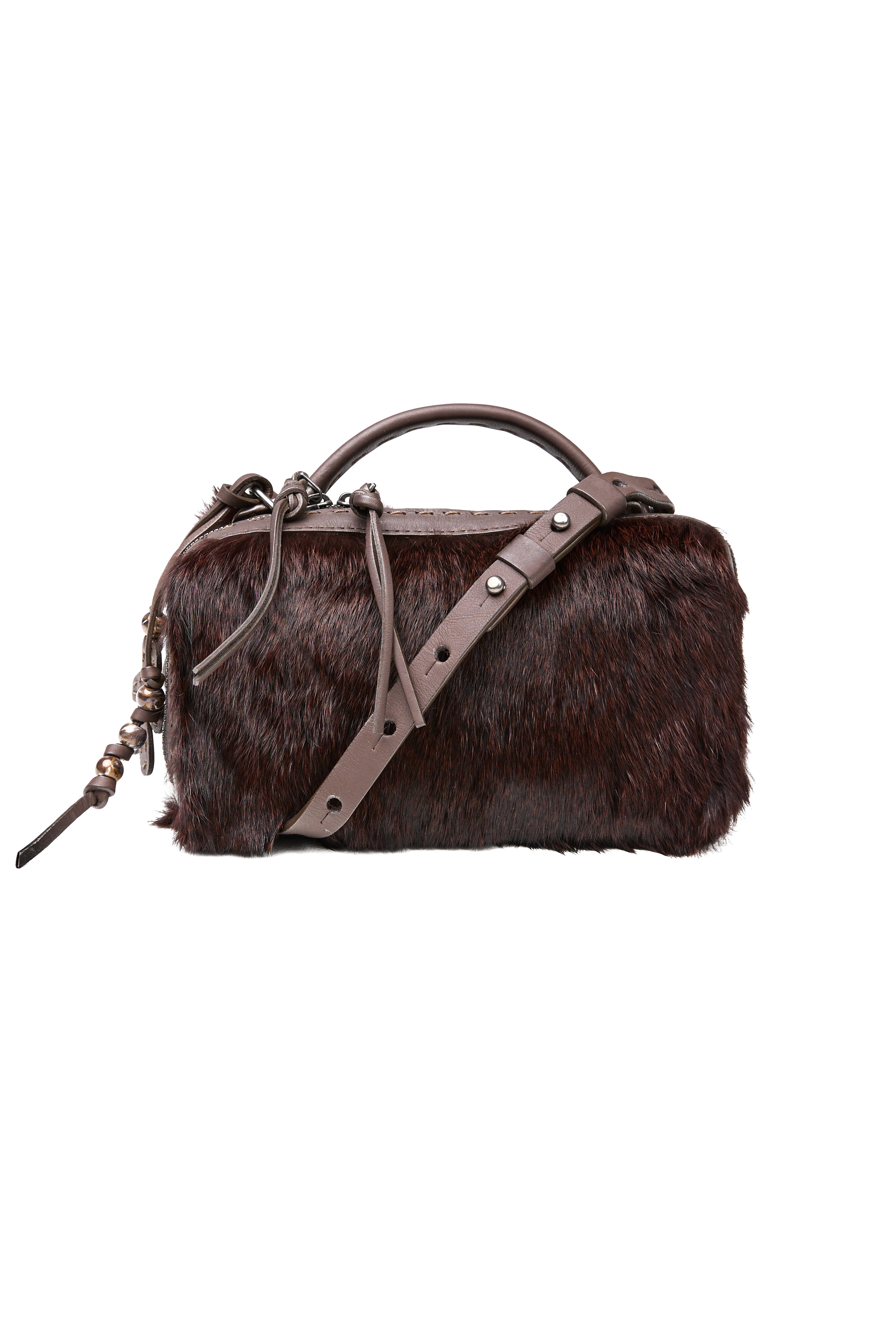 Manico Leather Box Bag in Lapin Wine