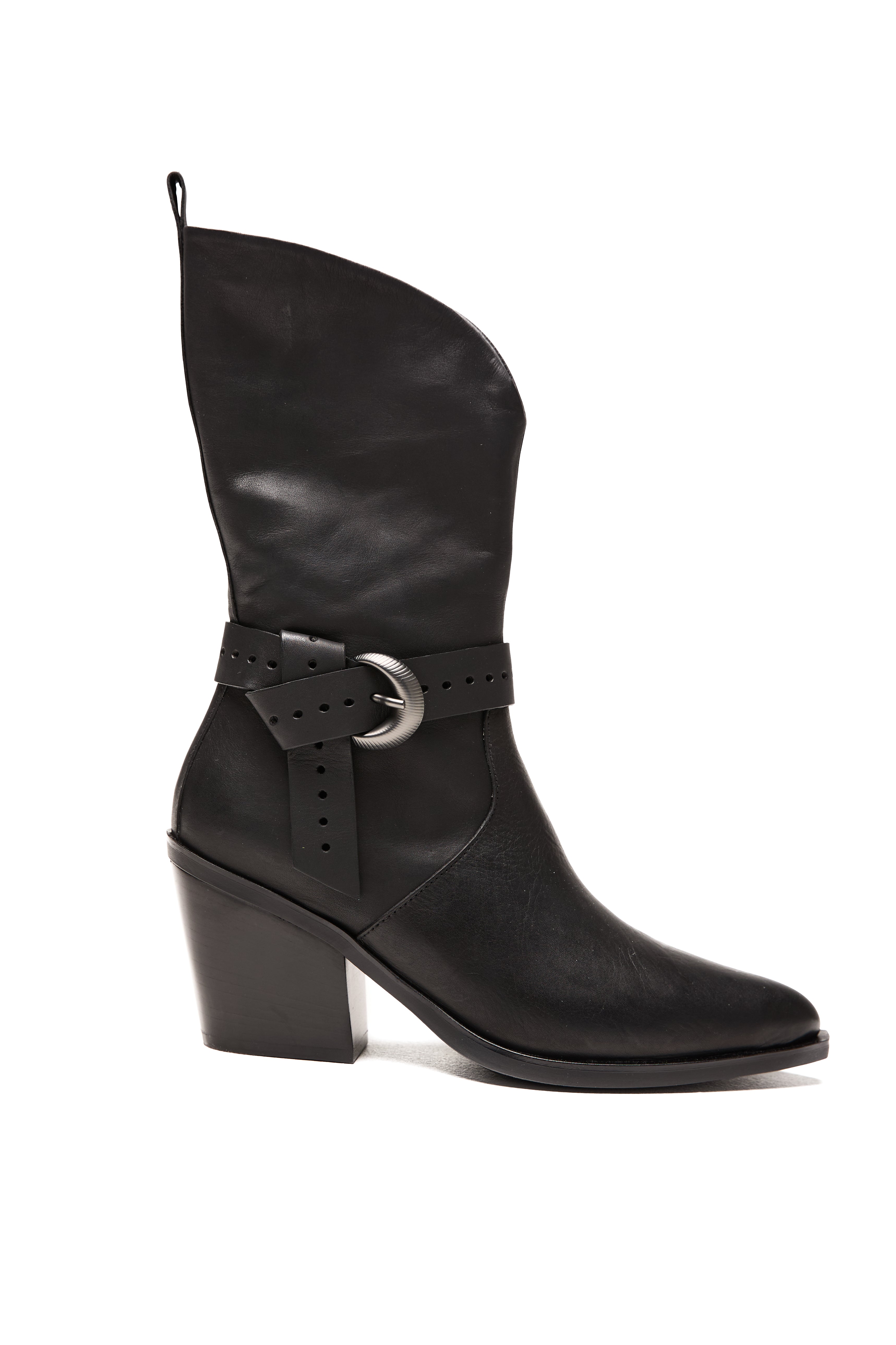 Norton Leather Ankle Boot in Nero