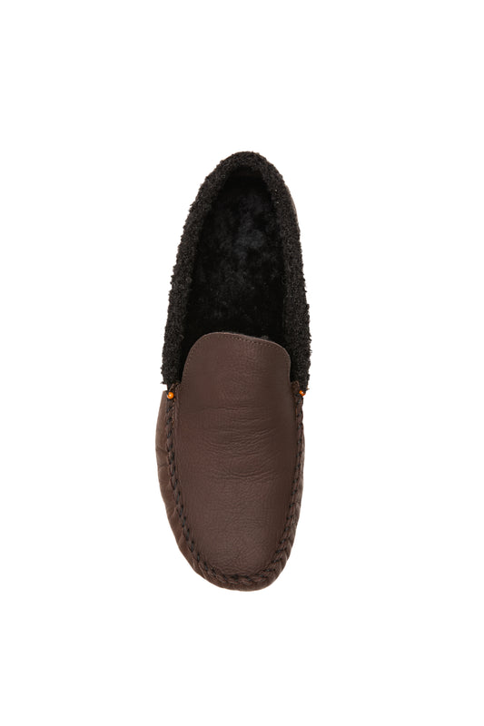 Norton Leather Moccasin Shoe in Moro
