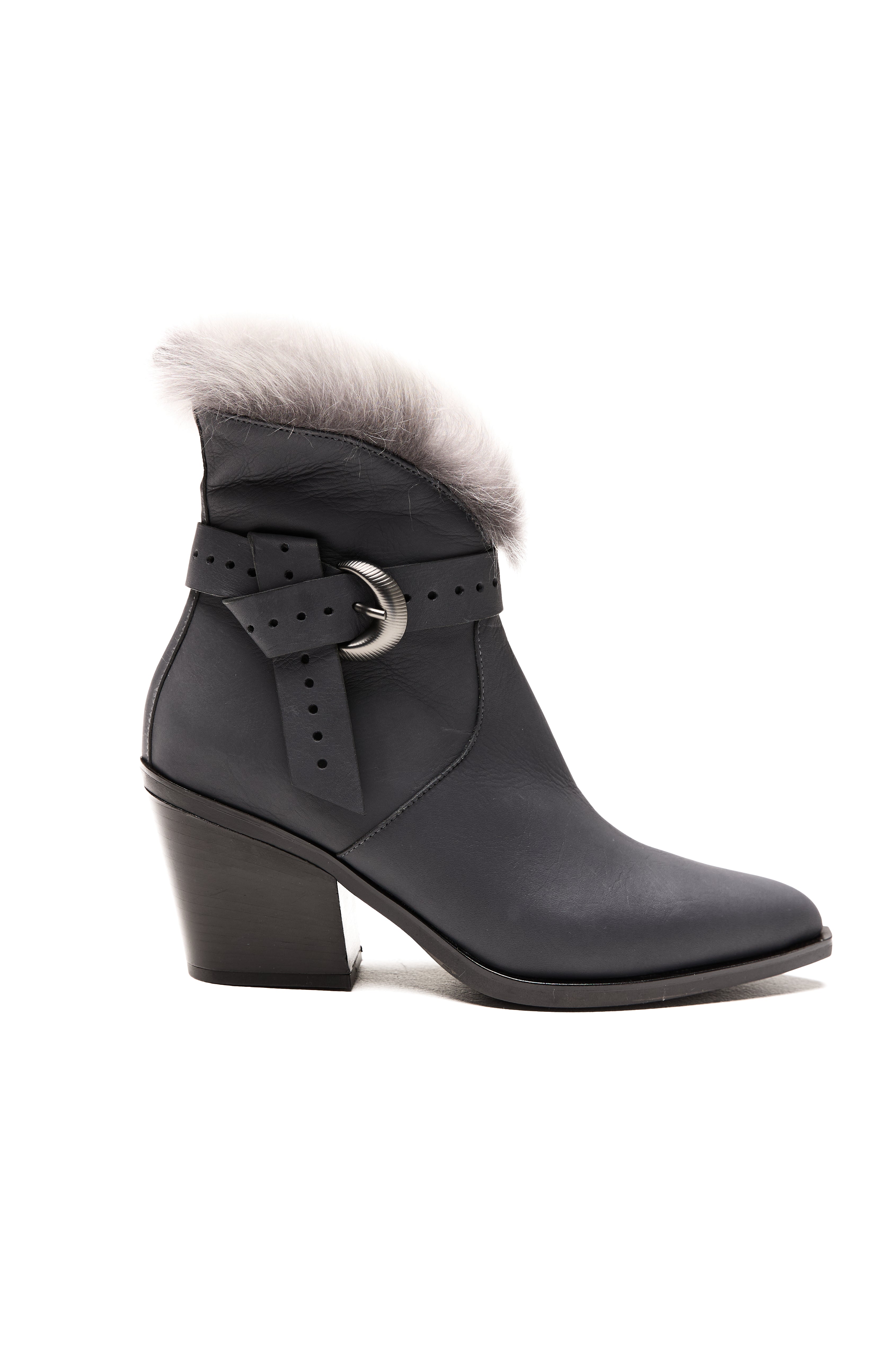 Norton Toscana Leather Ankle Boot in Notte and Brisa Antracite