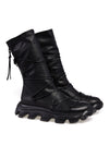 HENRY BEGUELIN Old Iron Tall Leather Boot With Laces in Nero