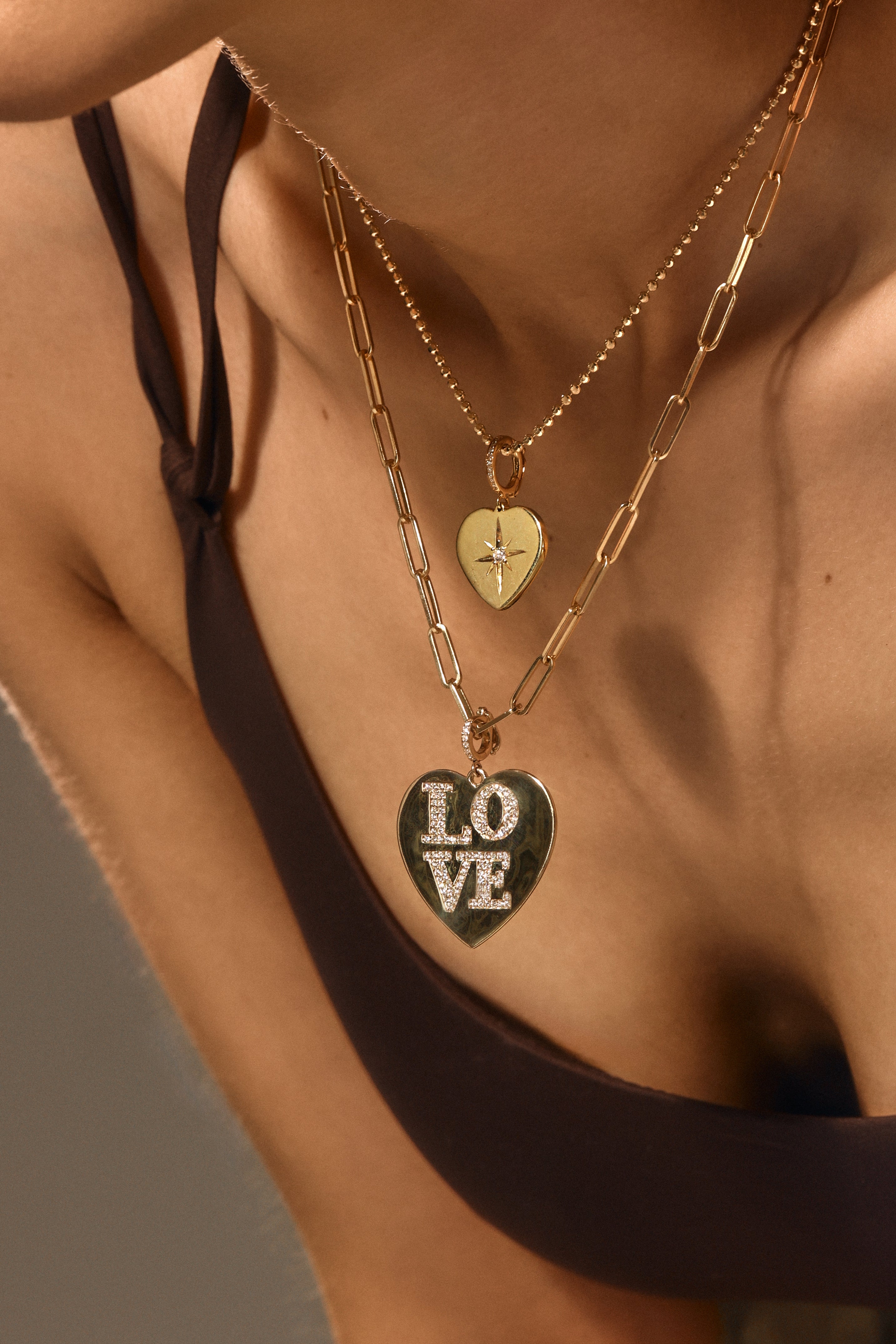 Celeste 24 Floating Diamond Necklace in Rose Gold