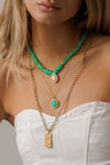 L.A. STEIN Peruvian Opal Beaded Necklace with Australian Opal Pendant