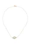 L.A. STEIN White Natural Oval Keshi Pearl Necklace