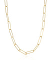 L.A. STEIN Elongated Paperclip Chain in 14k Yellow Gold