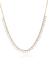 L.A. STEIN Floating Baguette Diamond Collar Necklace in 18k Yellow Gold