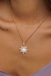 L.A. STEIN Opal Diamond Pendant Necklace with Chain