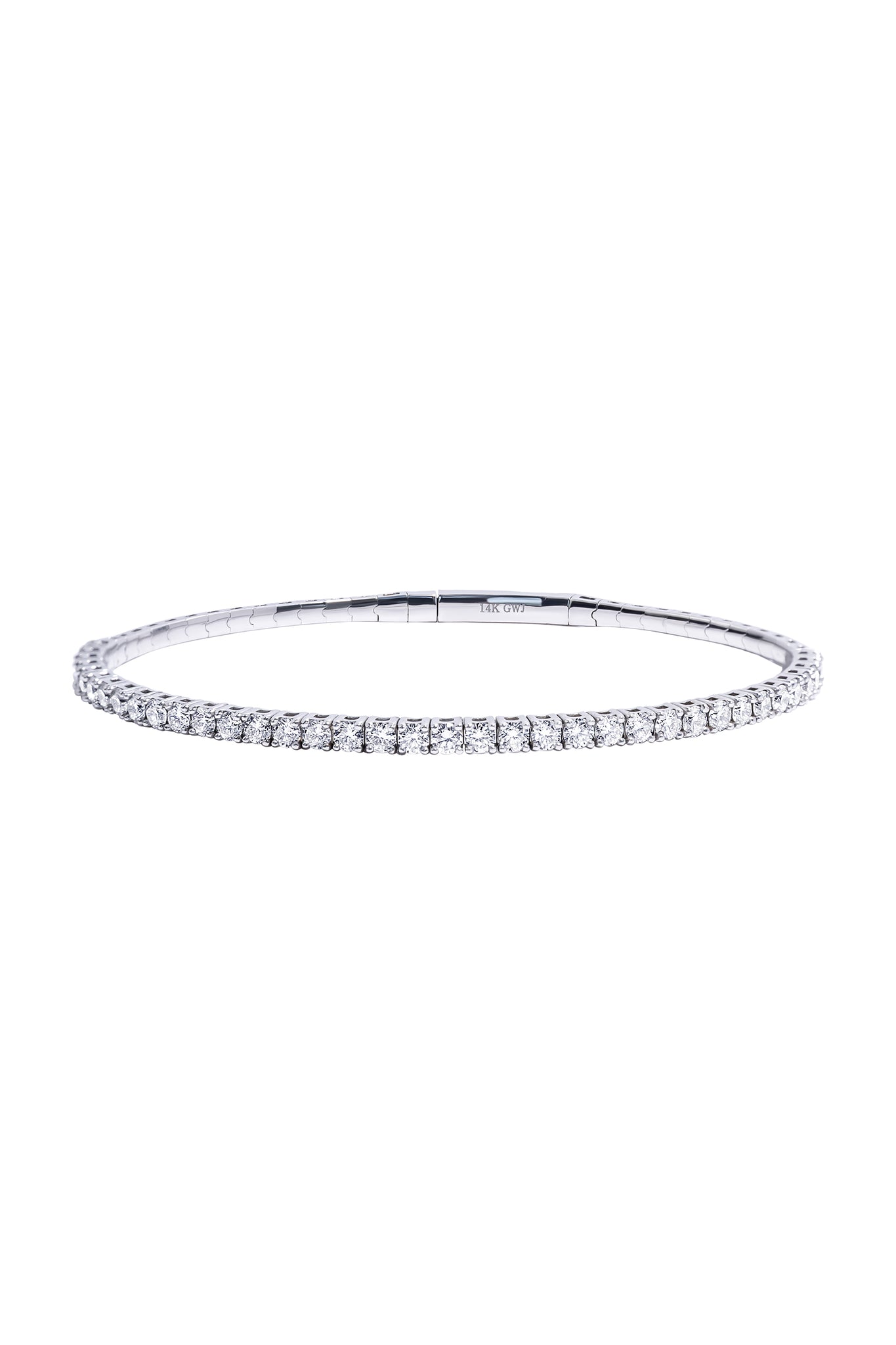 Diamond Flex Bangle Bracelet in 14k White Gold