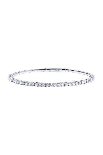 Diamond Flex Bangle Bracelet in 14k White Gold