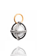 L.A. STEIN Diamond Tahitian Pearl Orb Pendant in 14k Yellow Gold and Sterling Silver