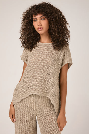 Campagna Luxor Linen Icaro Piu Top in Naturale