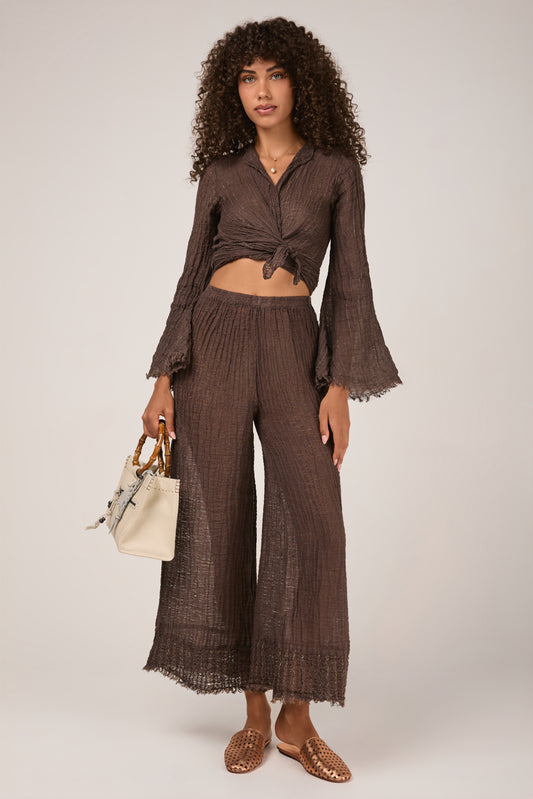 Garza Egitto Bolero Mango Top in Carrubo
