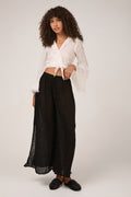 LA BOTTEGA DI BRUNELLA Garza Egitto Bolero Mango Top in Latte
