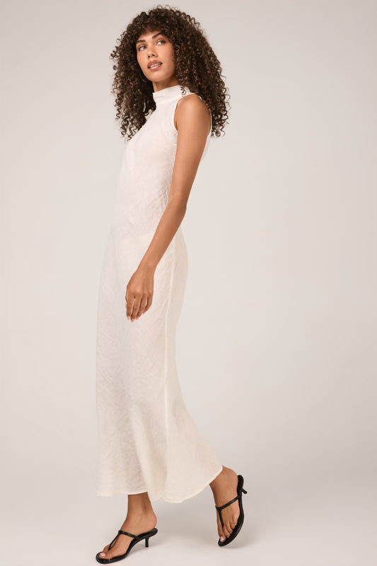 Vestito Ramses Battista Linen Dress in Latte