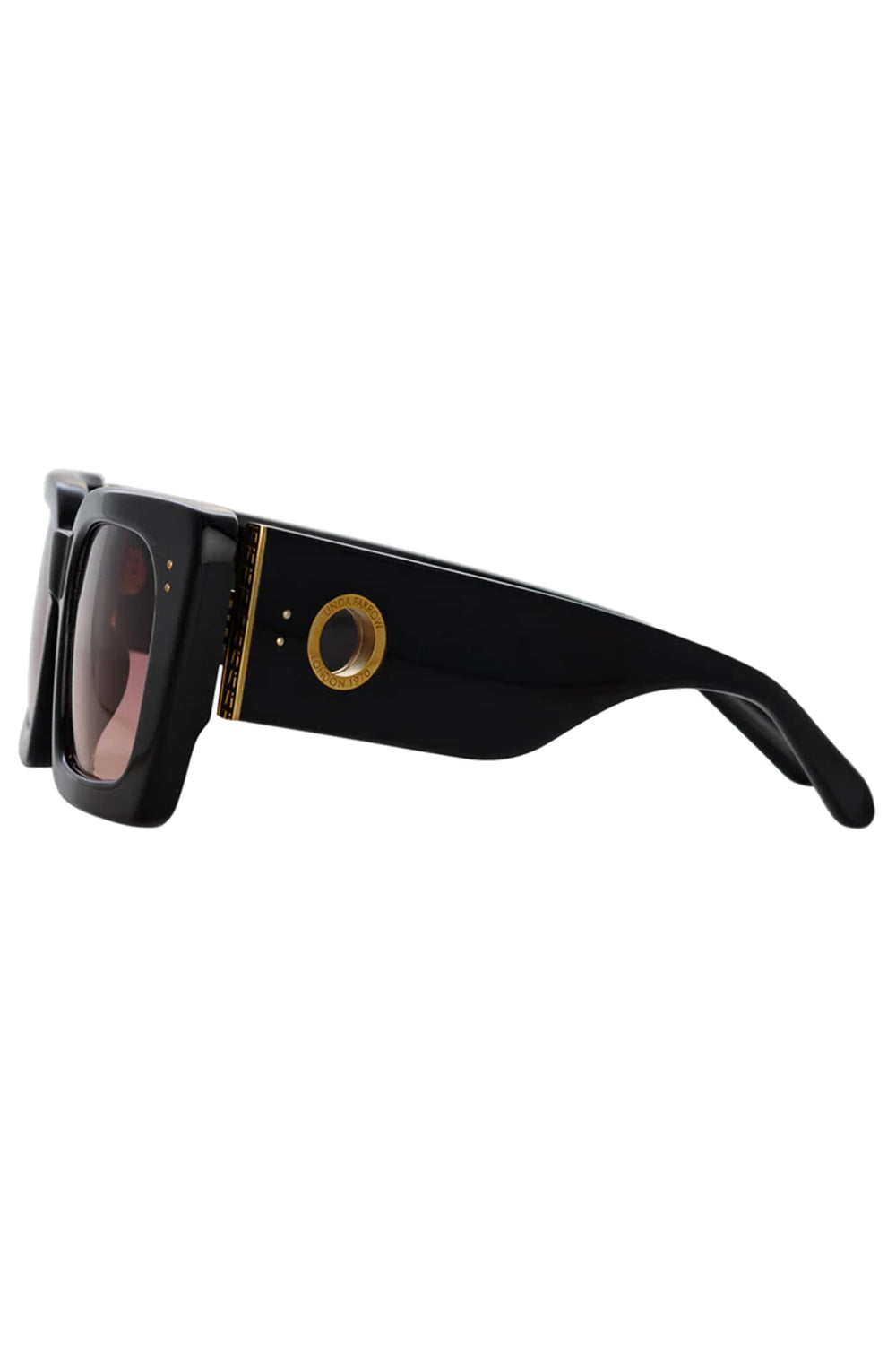 LINDA FARROW Nieve Sunglasses in Black