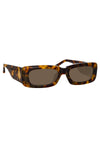 LINDA FARROW The Attico Mini Marfa Sunglasses in Tortoiseshell