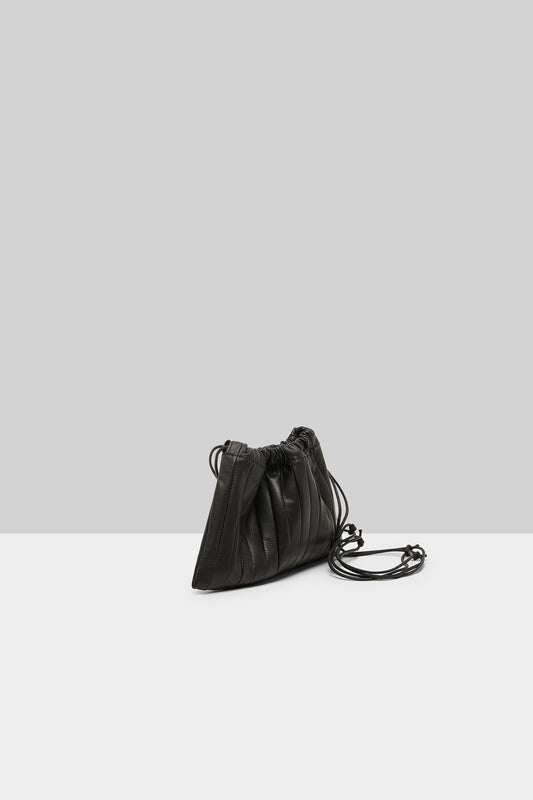 MARSÈLL Arriccio Leather Clutch Bag in Black
