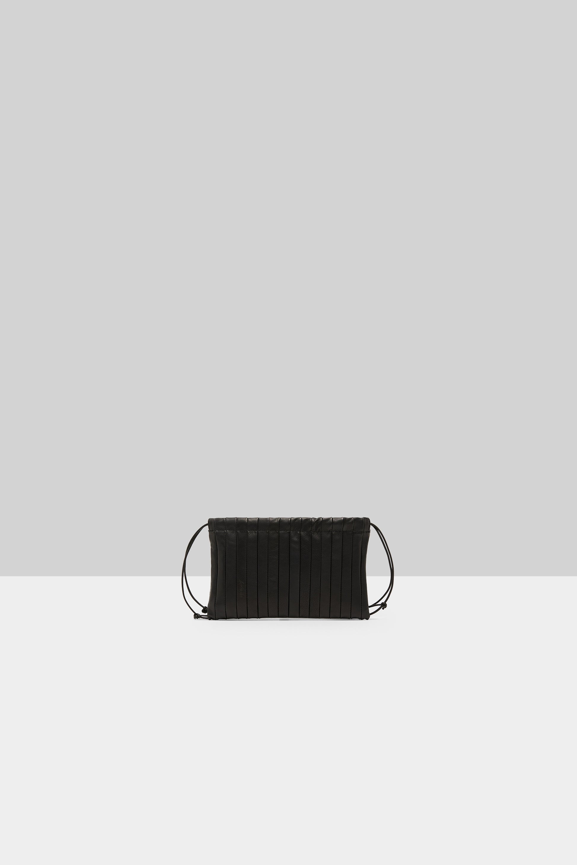 MARSÈLL Arriccio Leather Clutch Bag in Black