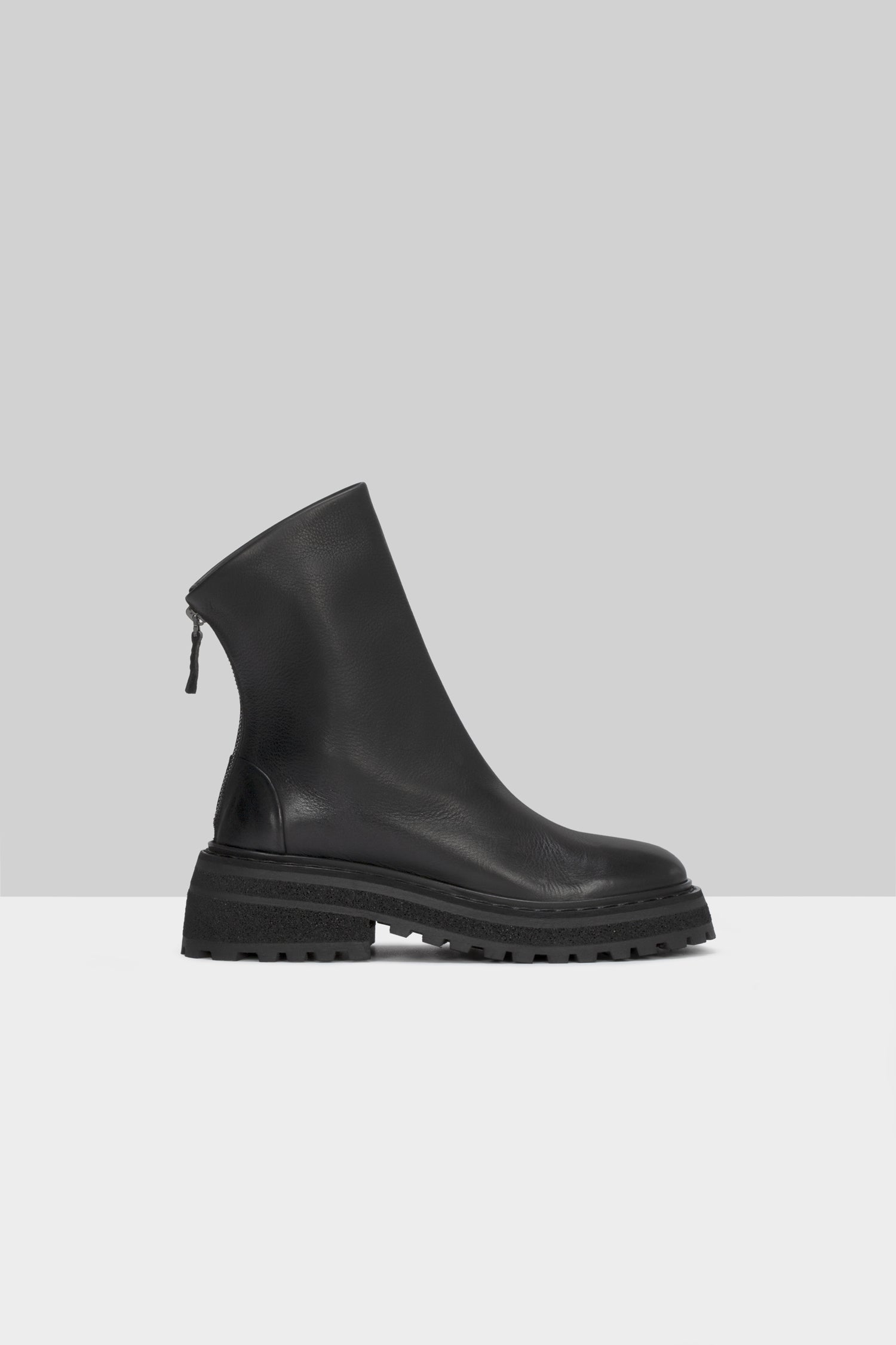 Carro Leather Ankle Boot in Black