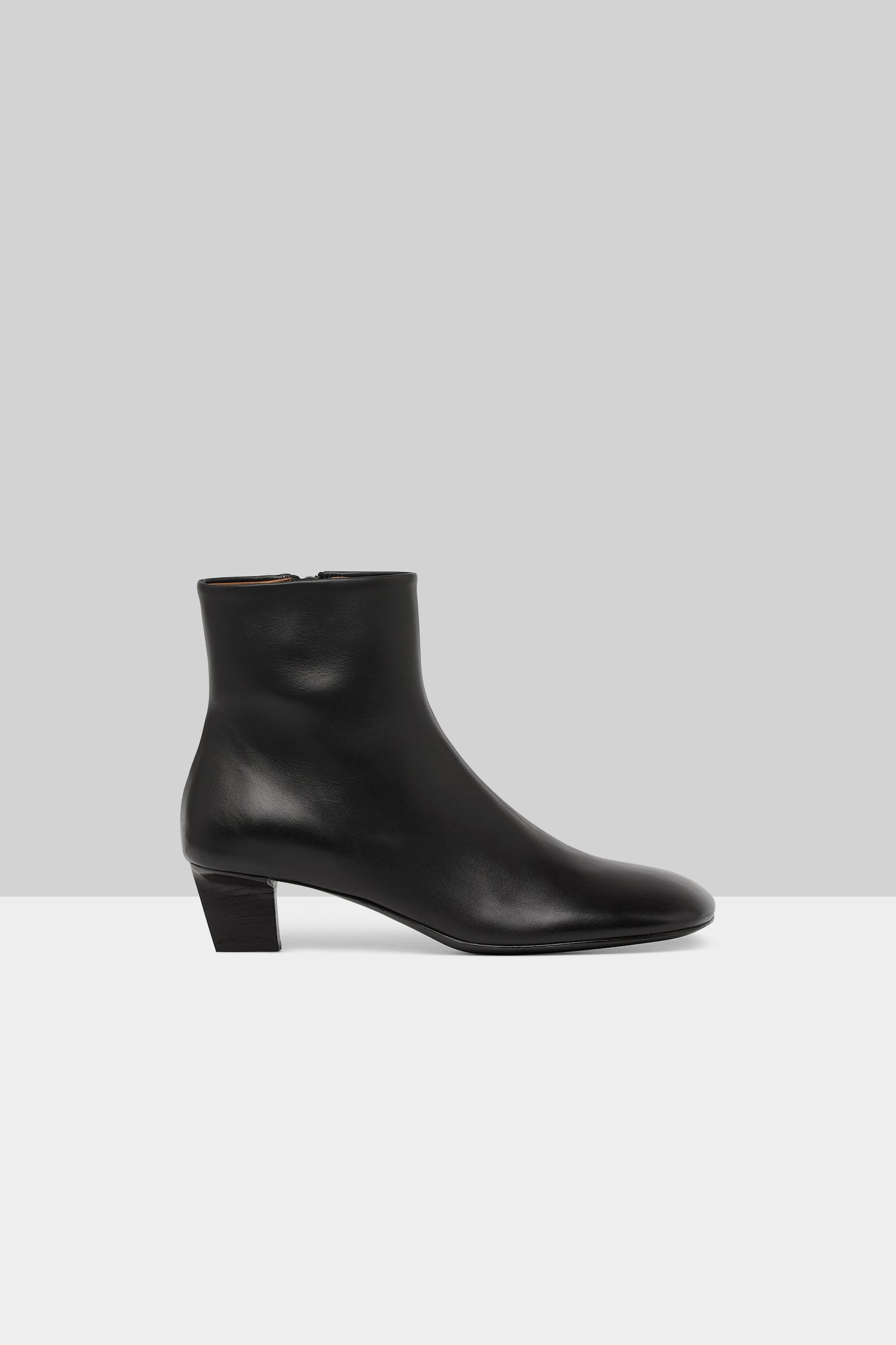 Quama Leather Ankle Boot in Black