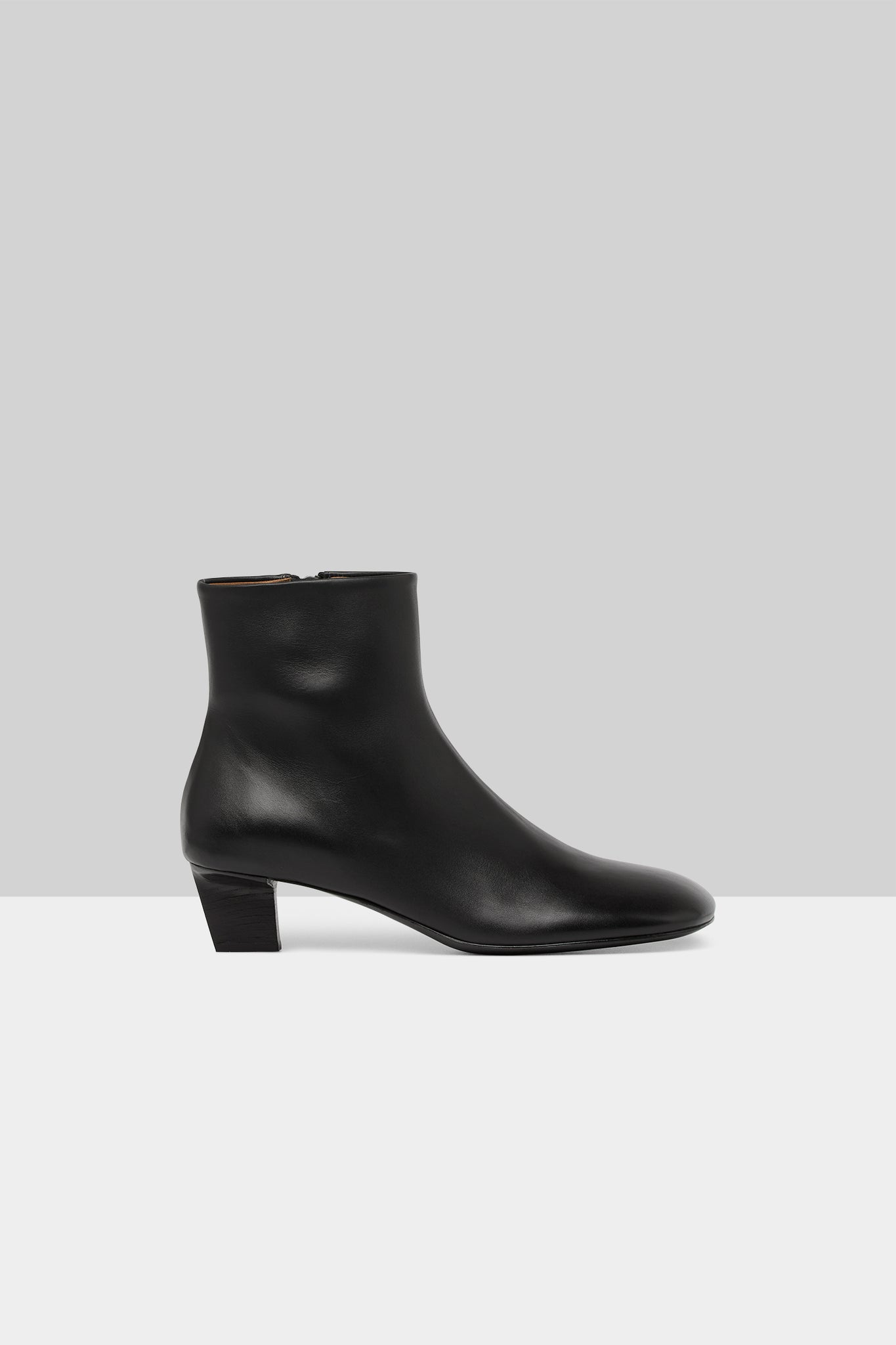 Quama Leather Ankle Boot in Black