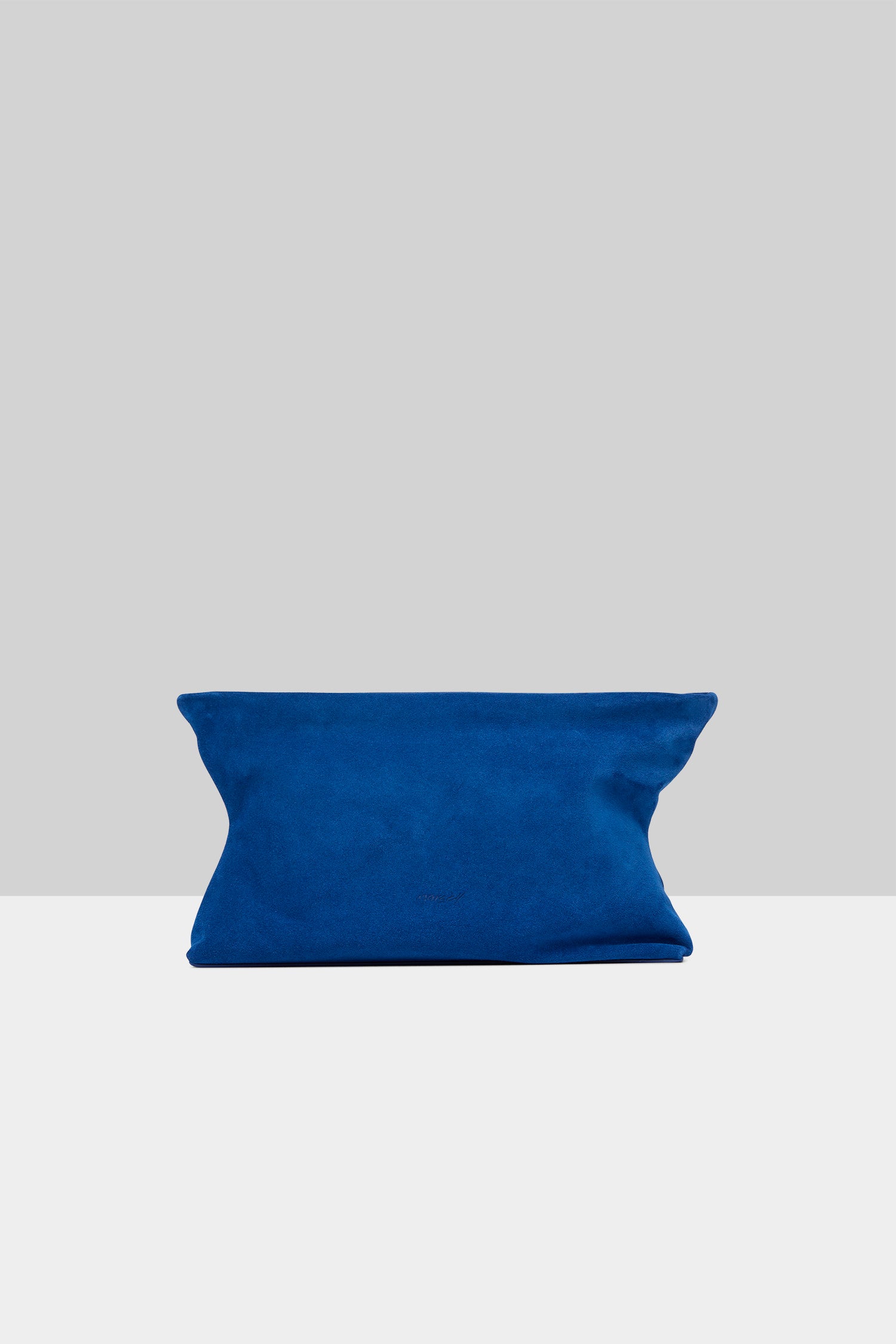 Dipi Reversed Leather Clutch Bag in Electric Blue