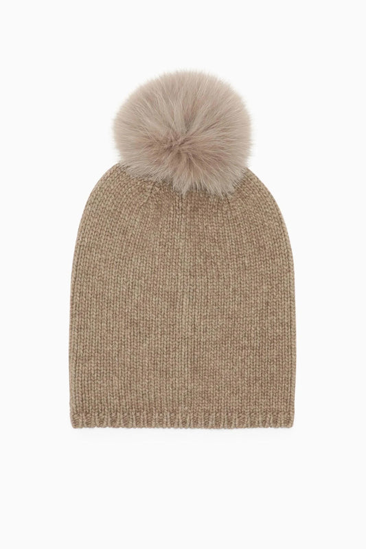 MAX MARA Nazione Cashmere Hat in Beige