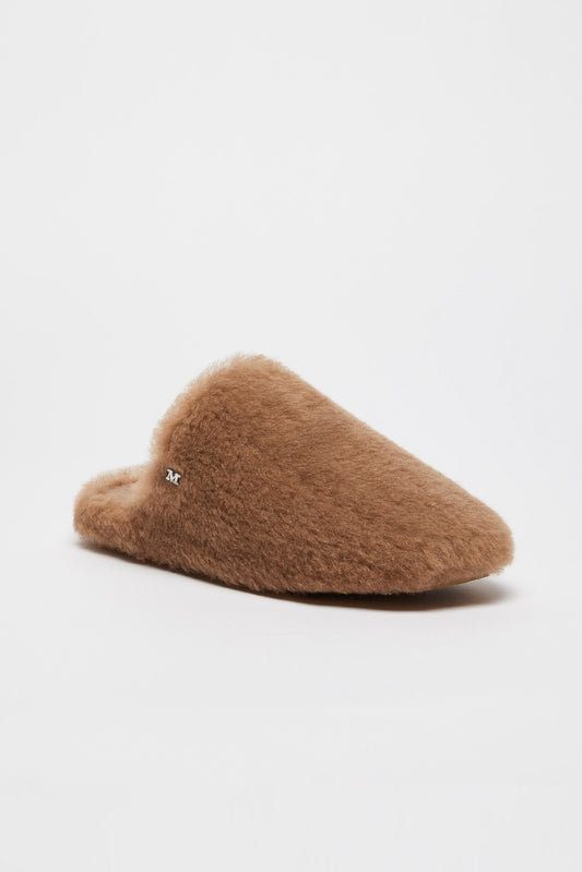 Teddy Slipper Slide in Camel