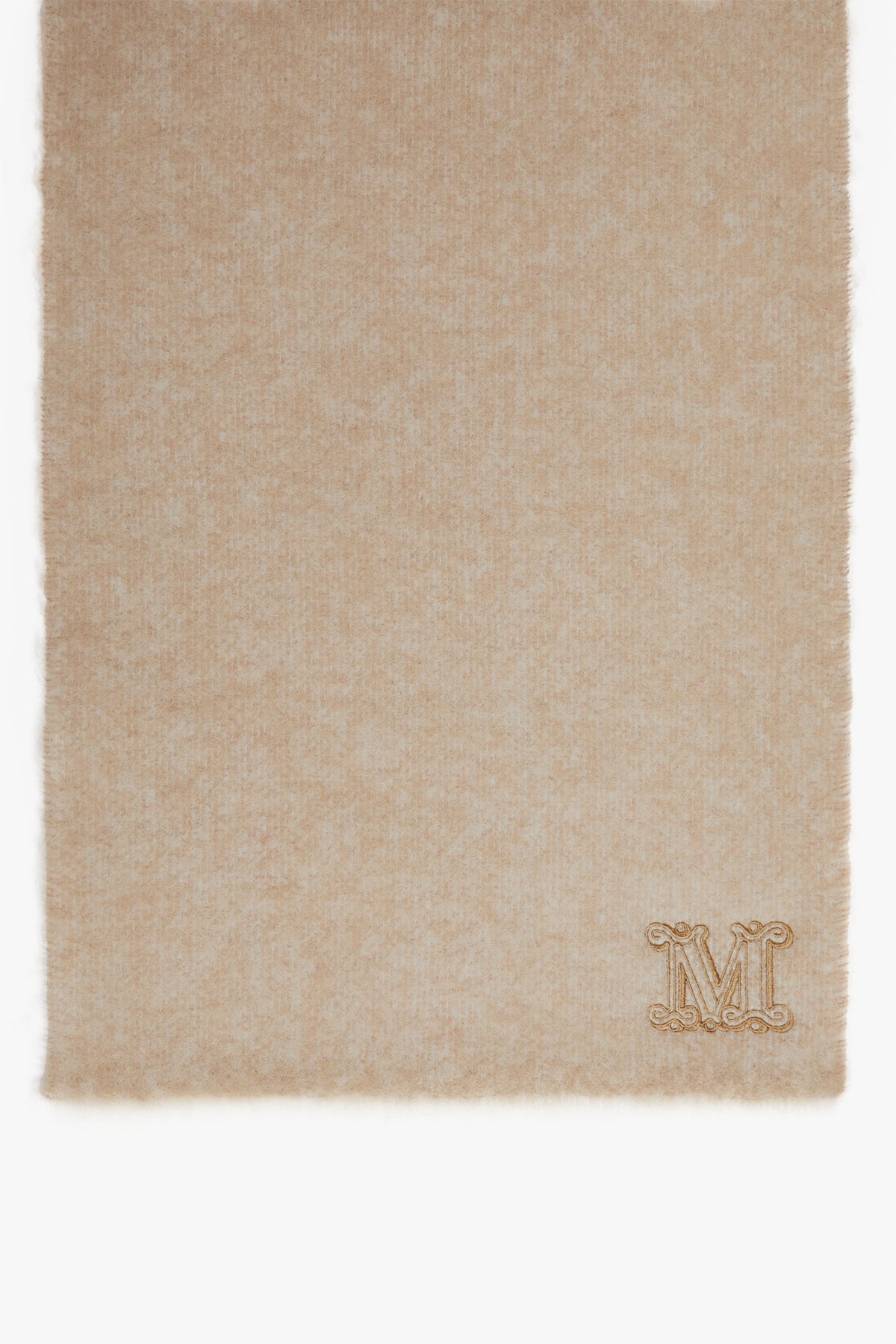 MAX MARA Uomo Stole Scarf with Embroidery in Beige