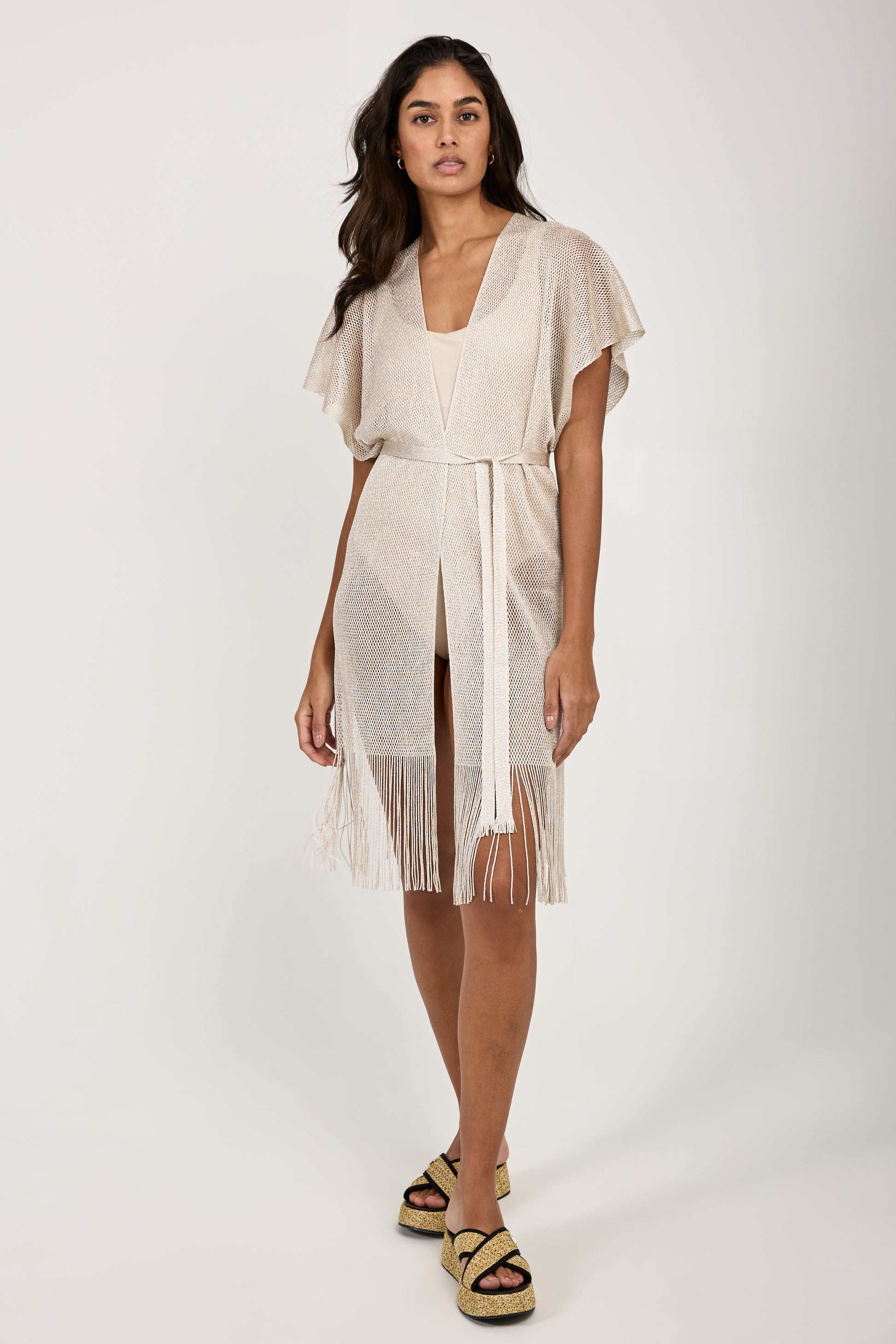MAX MARA LEISURE Iacopo Knit Cover-up in Platinum