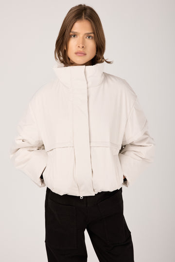 Lina Quilted Jacket in Optical White