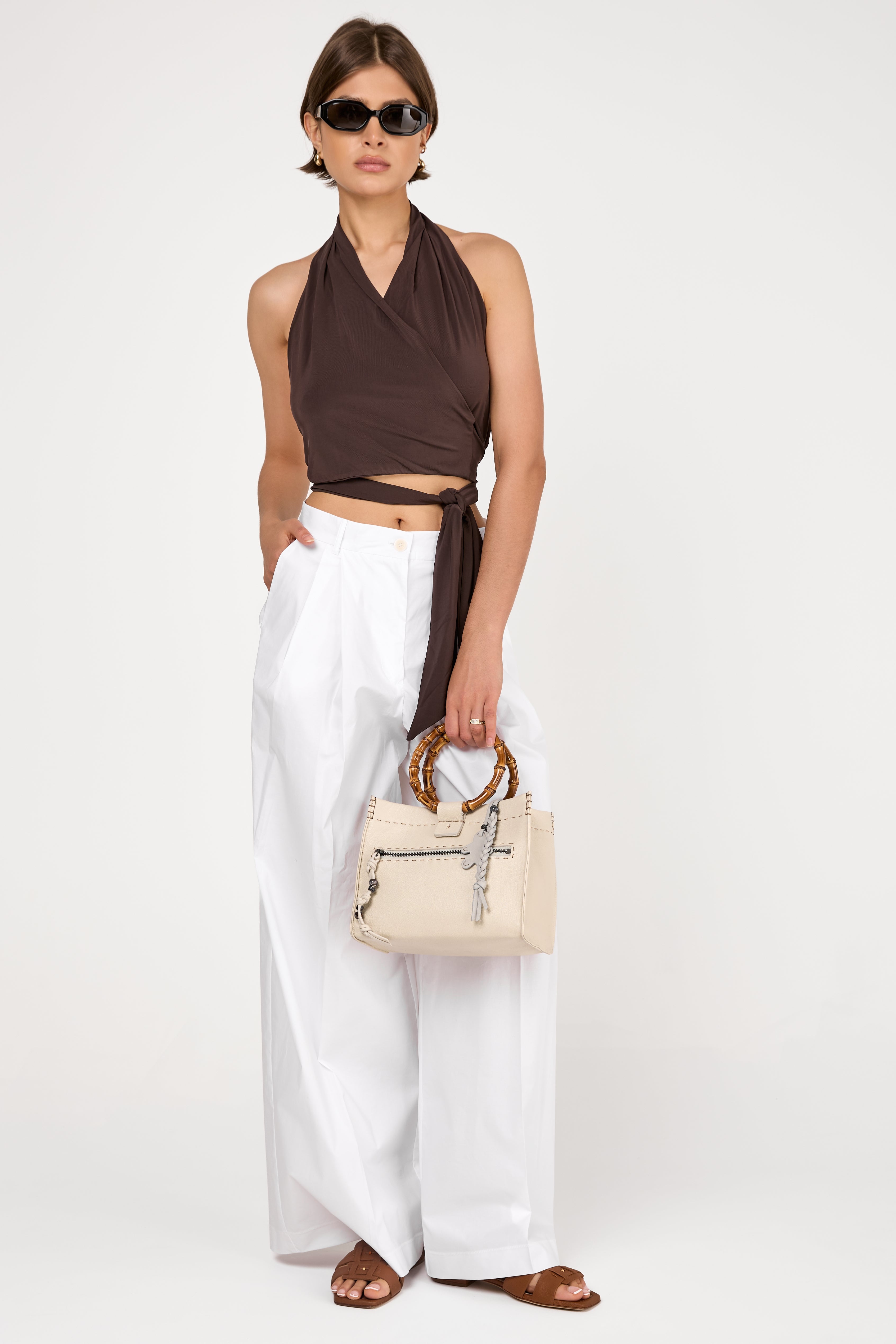 Menswear Wide Leg Pant in Off White