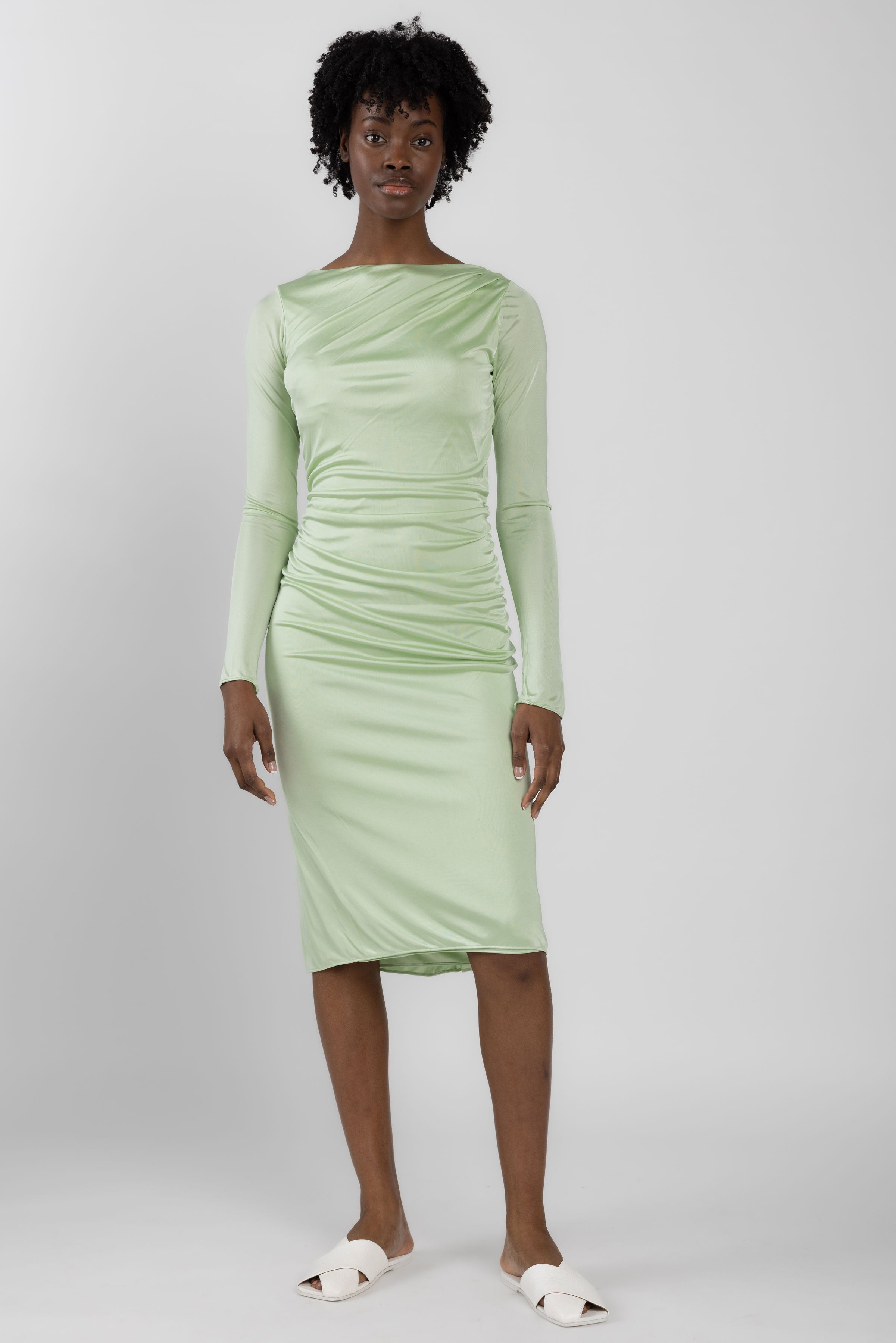 Jersey Midi Dress in Clorofilla