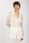 N°21 Sheer Silk Shirt in Ecru