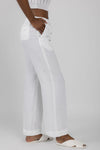 PESERICO Drawstring Linen Pant in Optical White