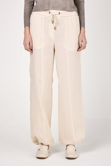 Linen Trouser in Quartz Sand