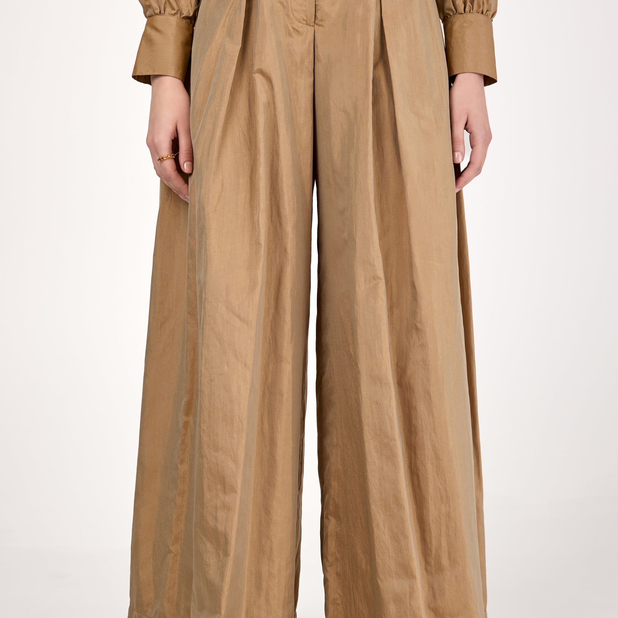 Wide Leg Trouser in Camel