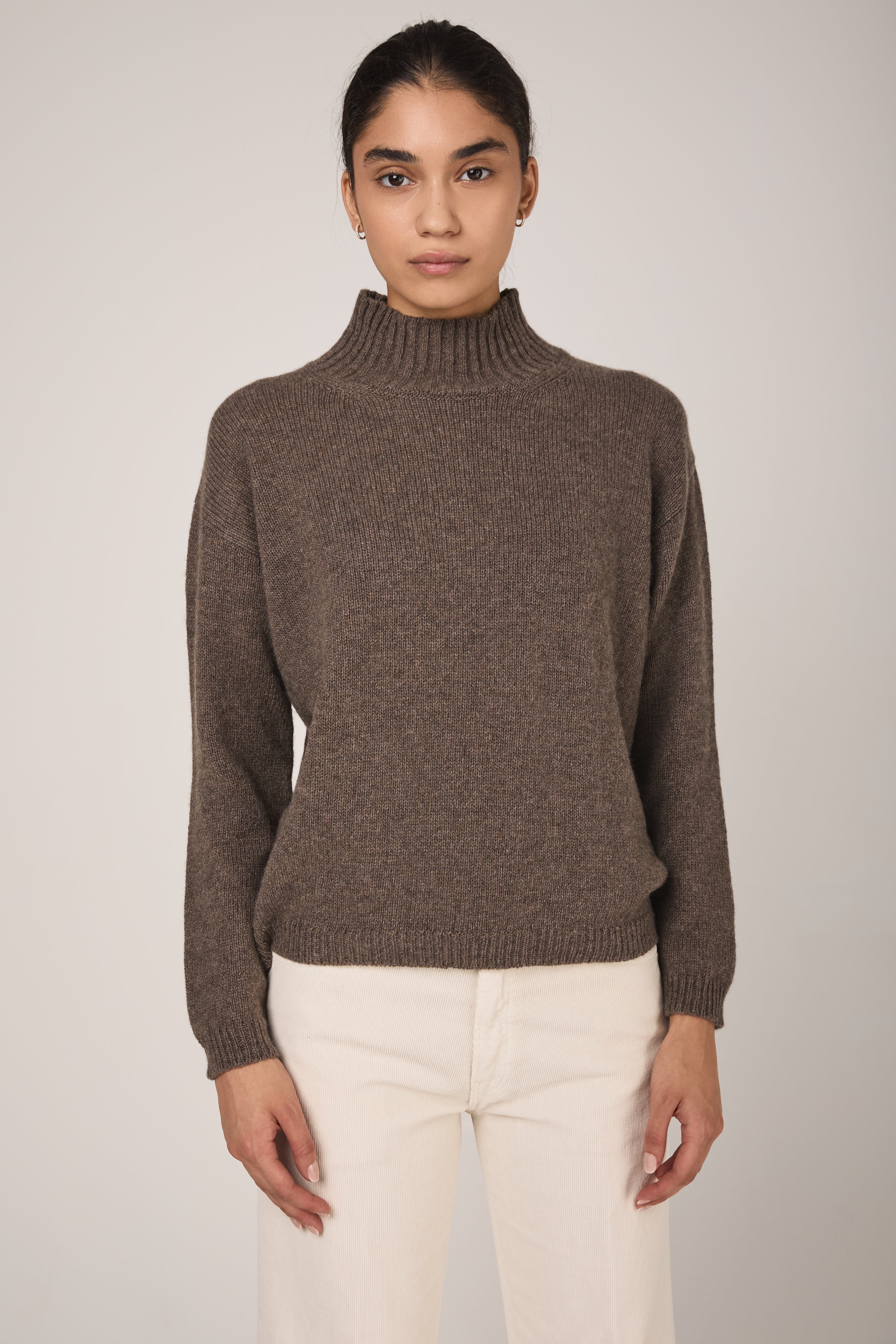 Cashmere Turtleneck Sweater in Koff Melange