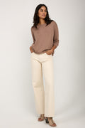 PRIVATE 0204 Cotton Silk Pullover Sweater in Skin